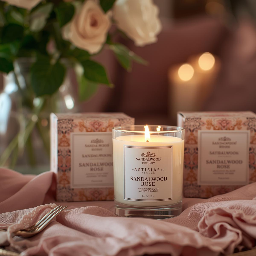 Sandalwood Rose Artisan Soy Candle