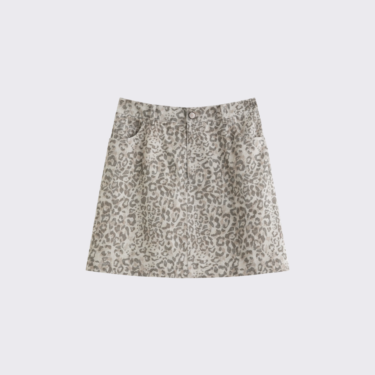 Leopard Print A-Line Mini Skirt
