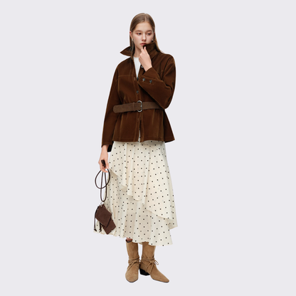 Polka Dot Ruffle Skirt