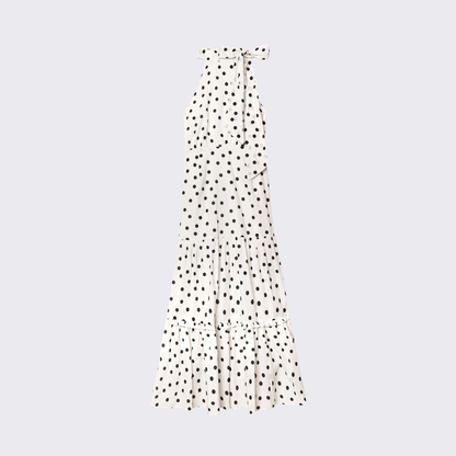 Elegant Polka Dot Maxi Dress