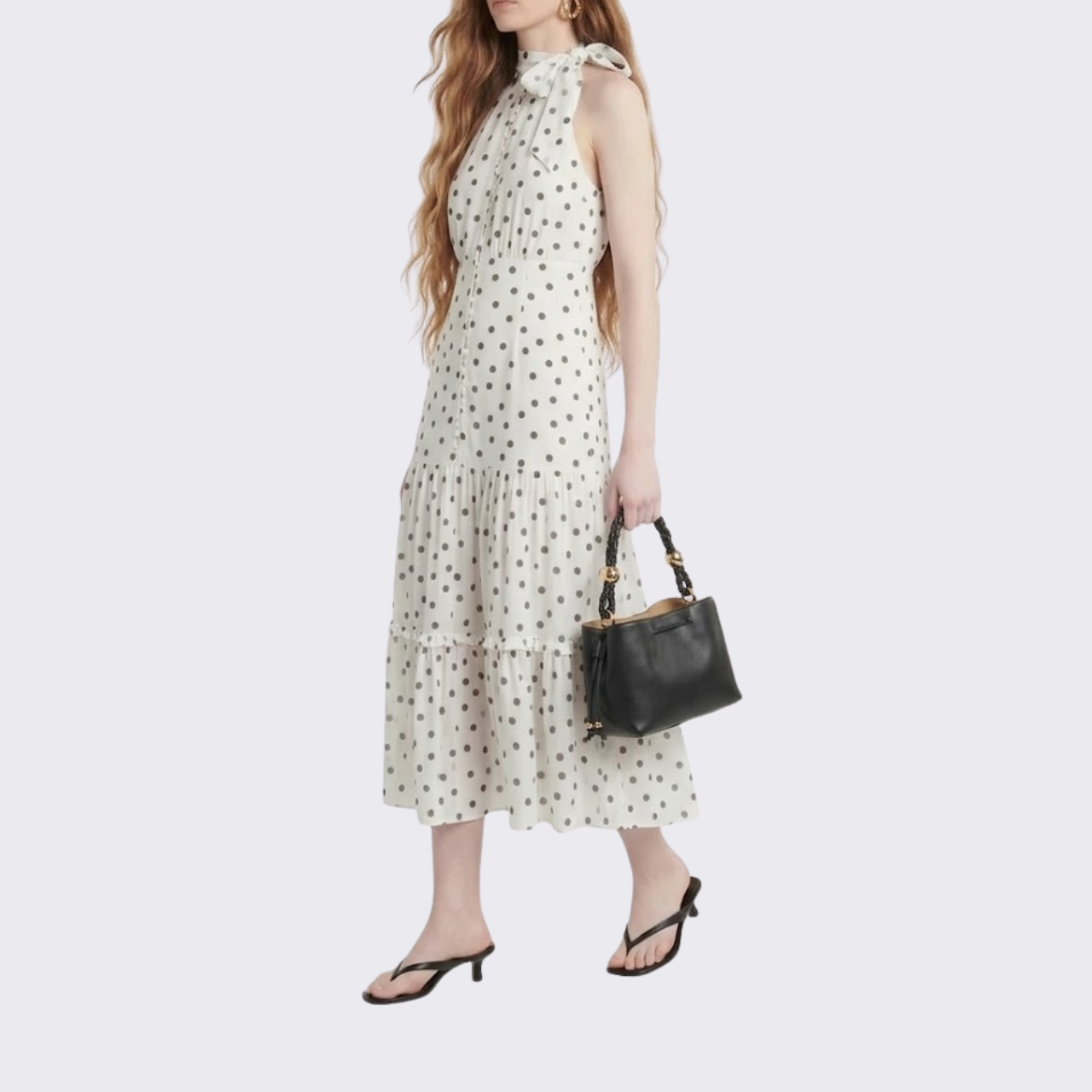 Elegant Polka Dot Maxi Dress