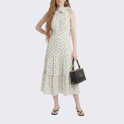 Elegant Polka Dot Maxi Dress
