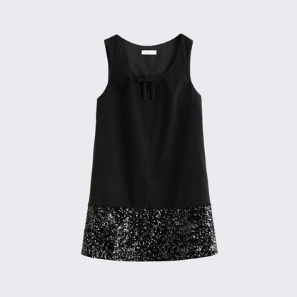 Sequin Hem Shift Dress