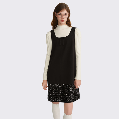 Sequin Hem Shift Dress