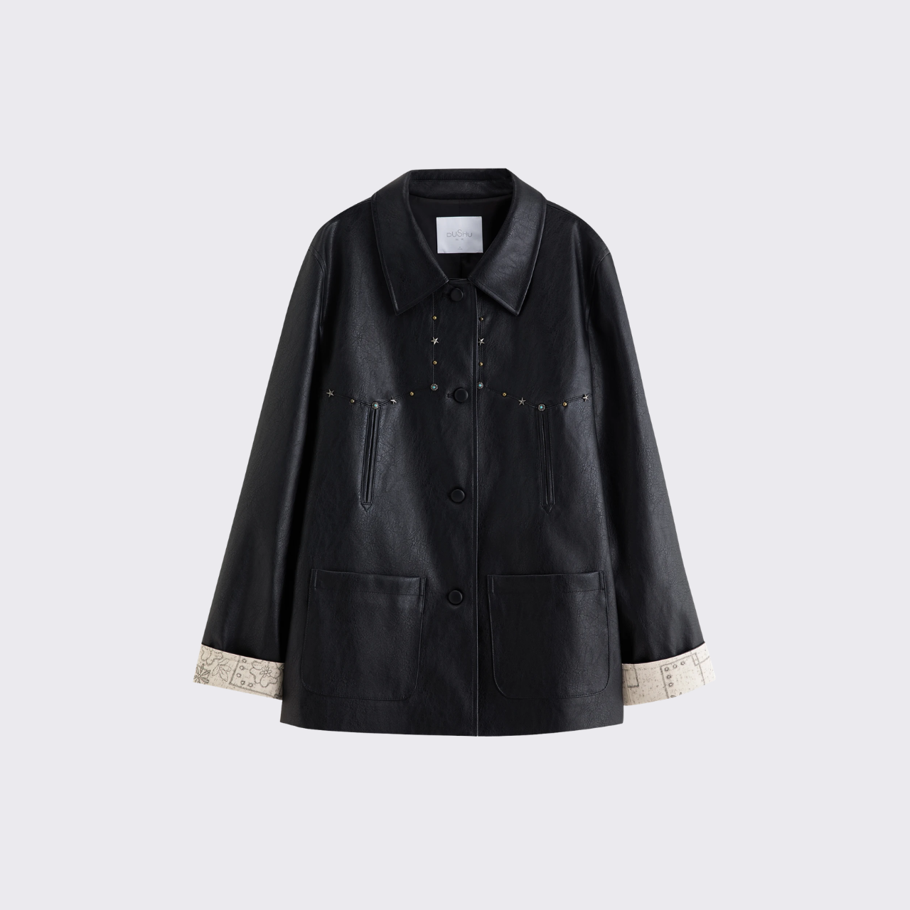 Loose Fit Leather Jacket