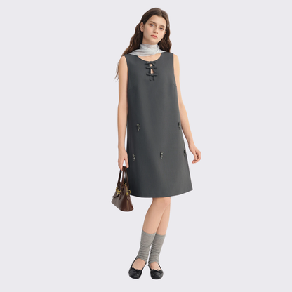 Embellished Bow Shift Dress