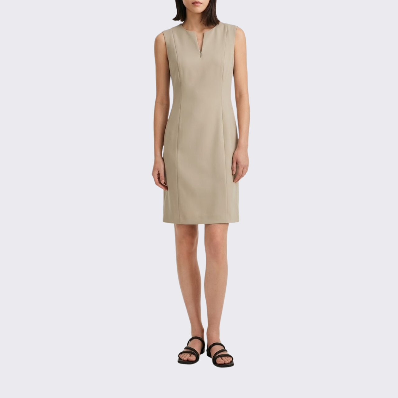 Refined Sleeveless Shift Dress