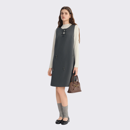 Embellished Bow Shift Dress