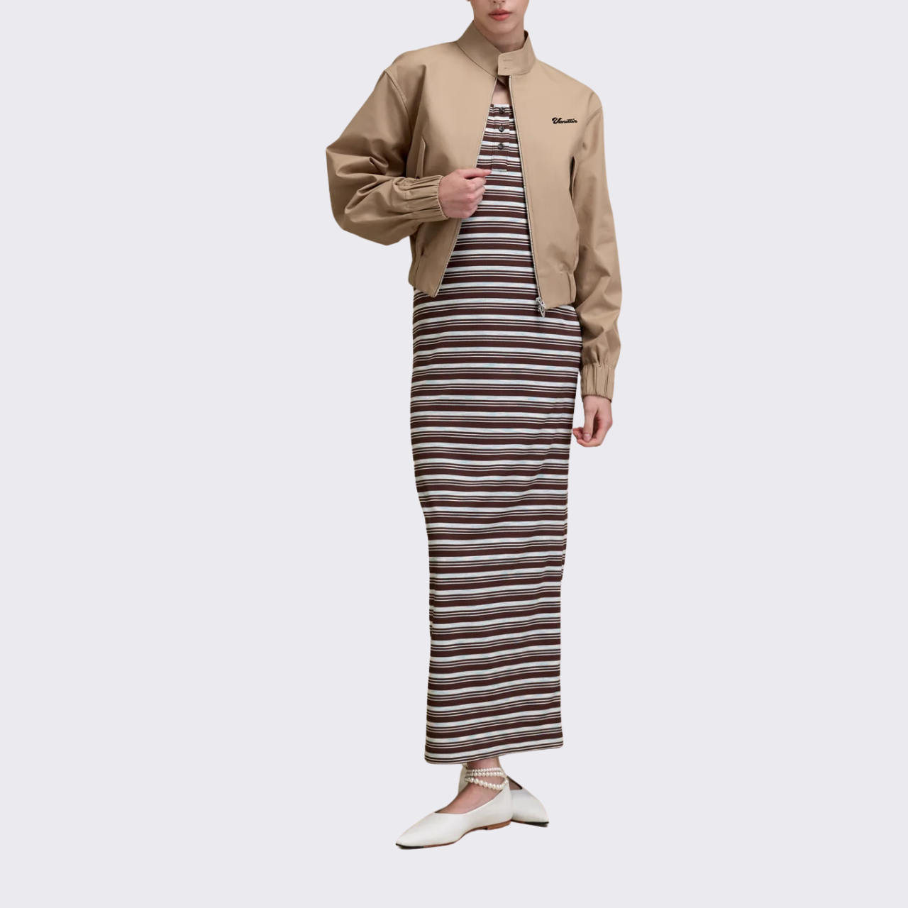 Slim Striped Tank Dress