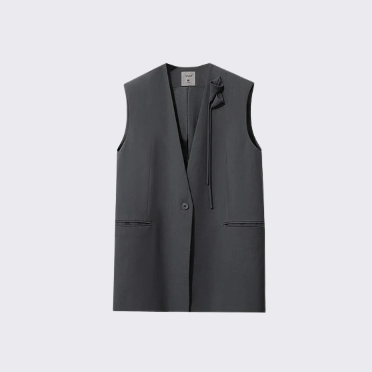 Sleeveless Knot Detail Blazer