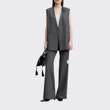 Sleeveless Knot Detail Blazer