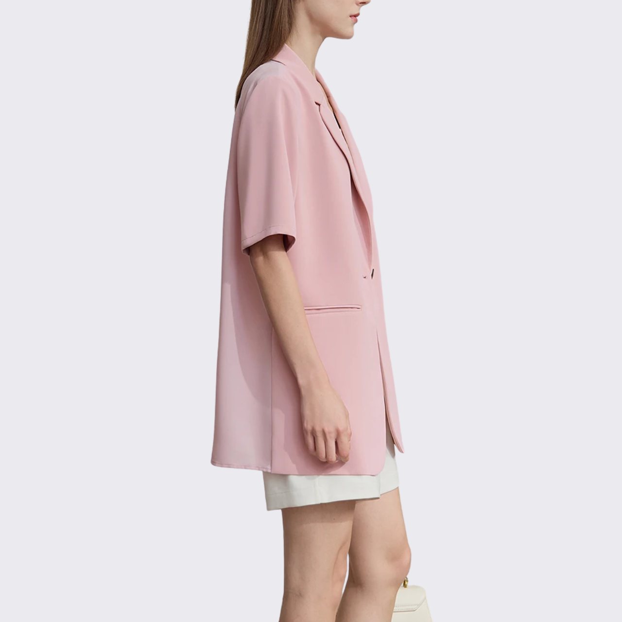 Short Sleeve Pink Blazer