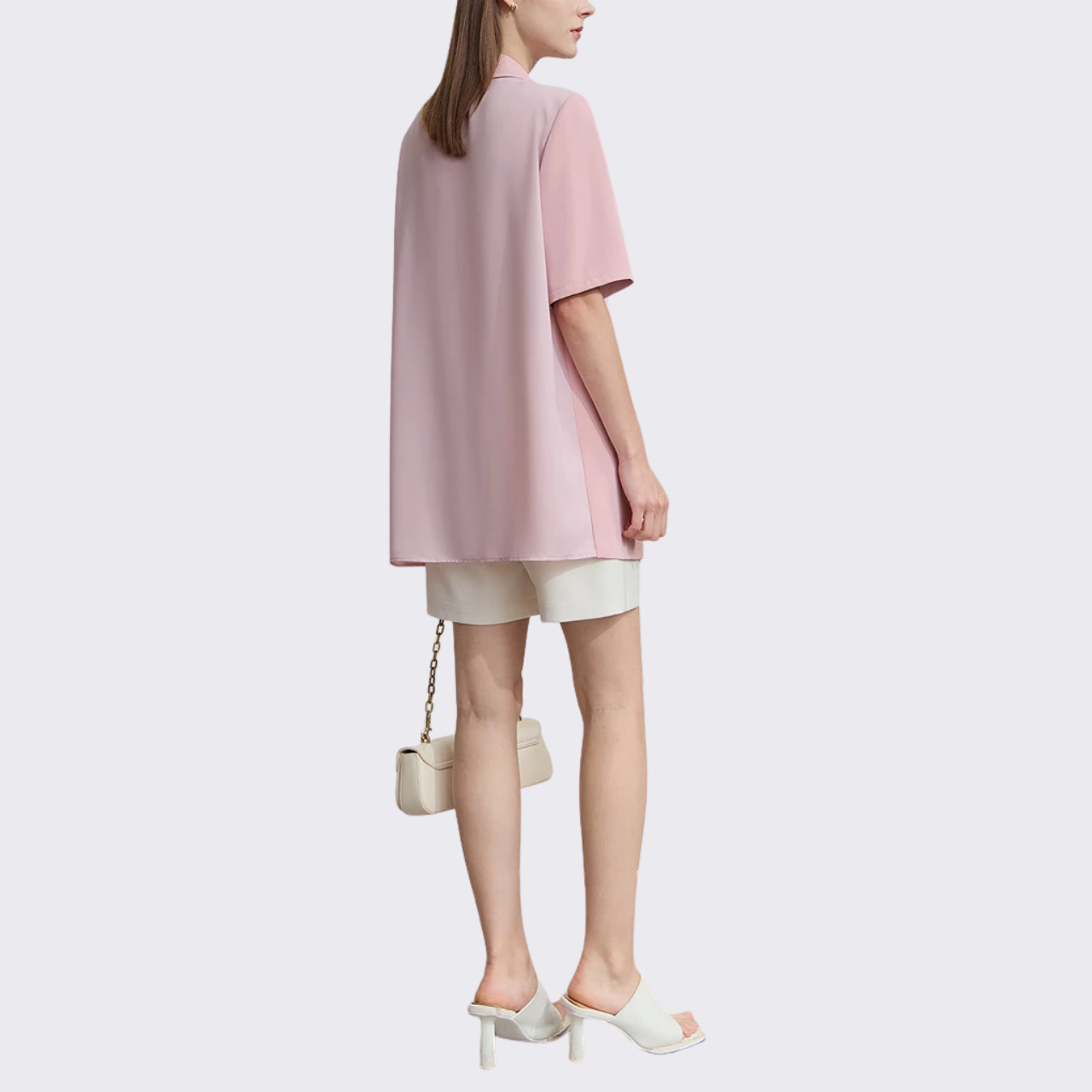 Short Sleeve Pink Blazer