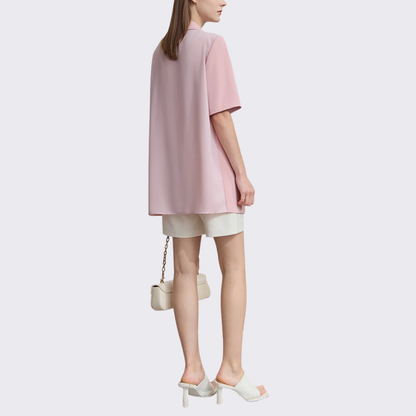 Short Sleeve Pink Blazer