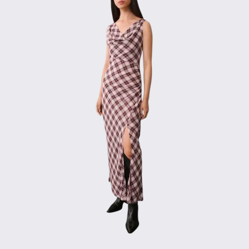 Geometric Print Maxi Dress