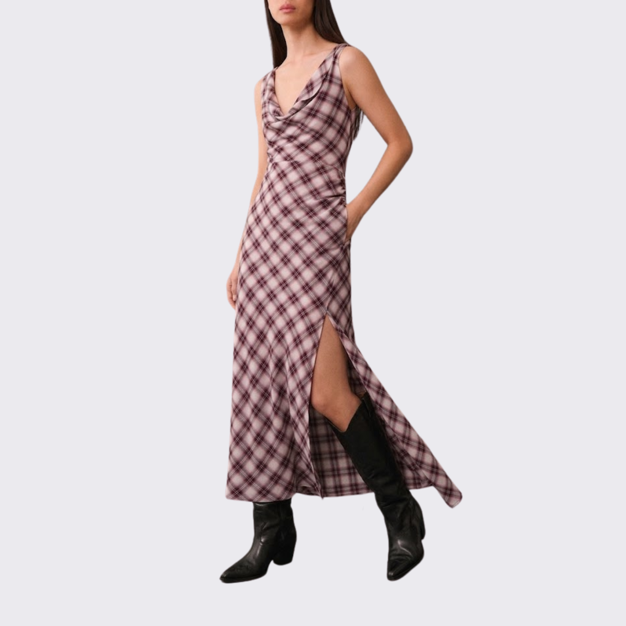 Geometric Print Maxi Dress