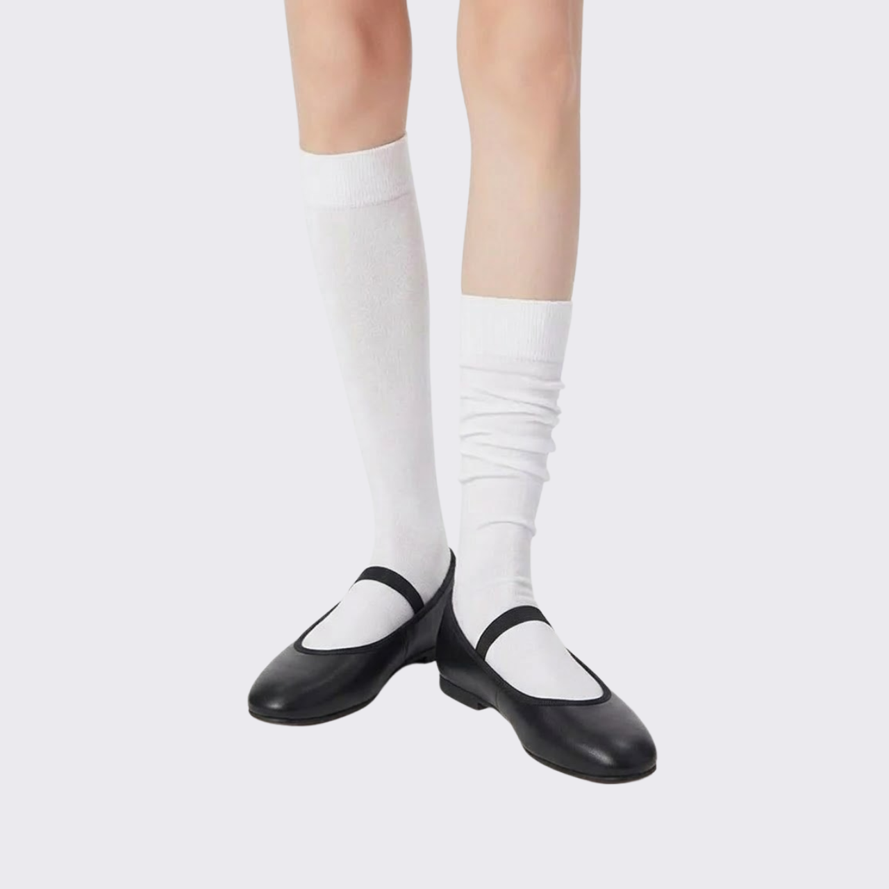 Ribbed Knee High Socks