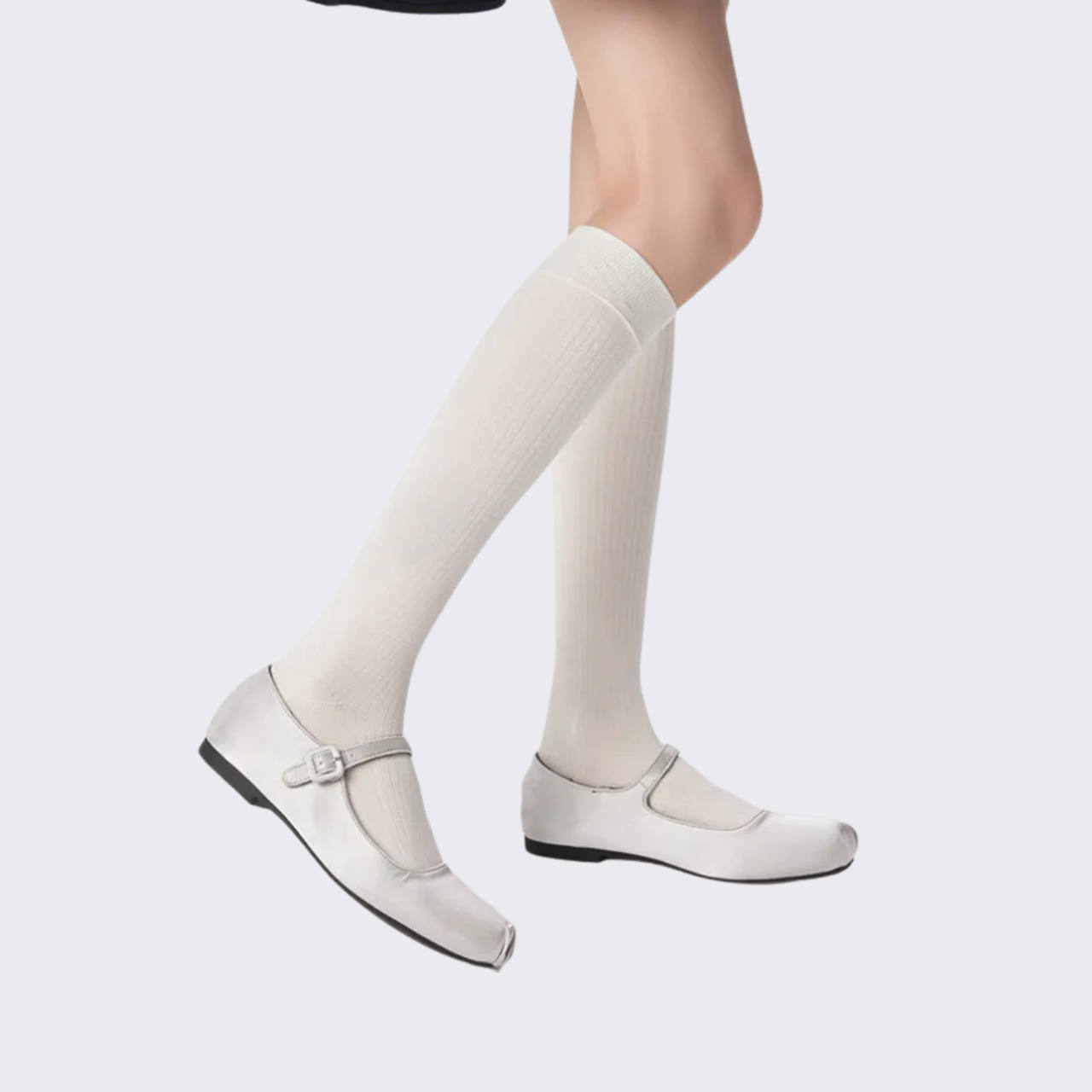 Ribbed Knee High Socks