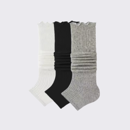 Ribbed Knee-High Socks