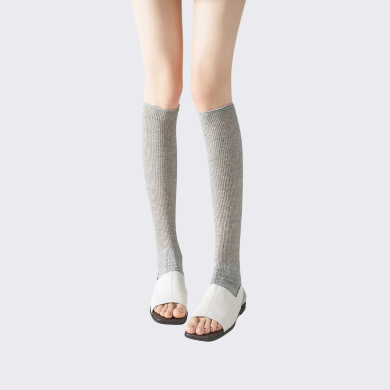 Ribbed Knee-High Socks
