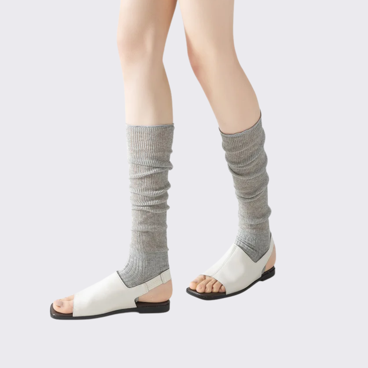 Ribbed Knee-High Socks