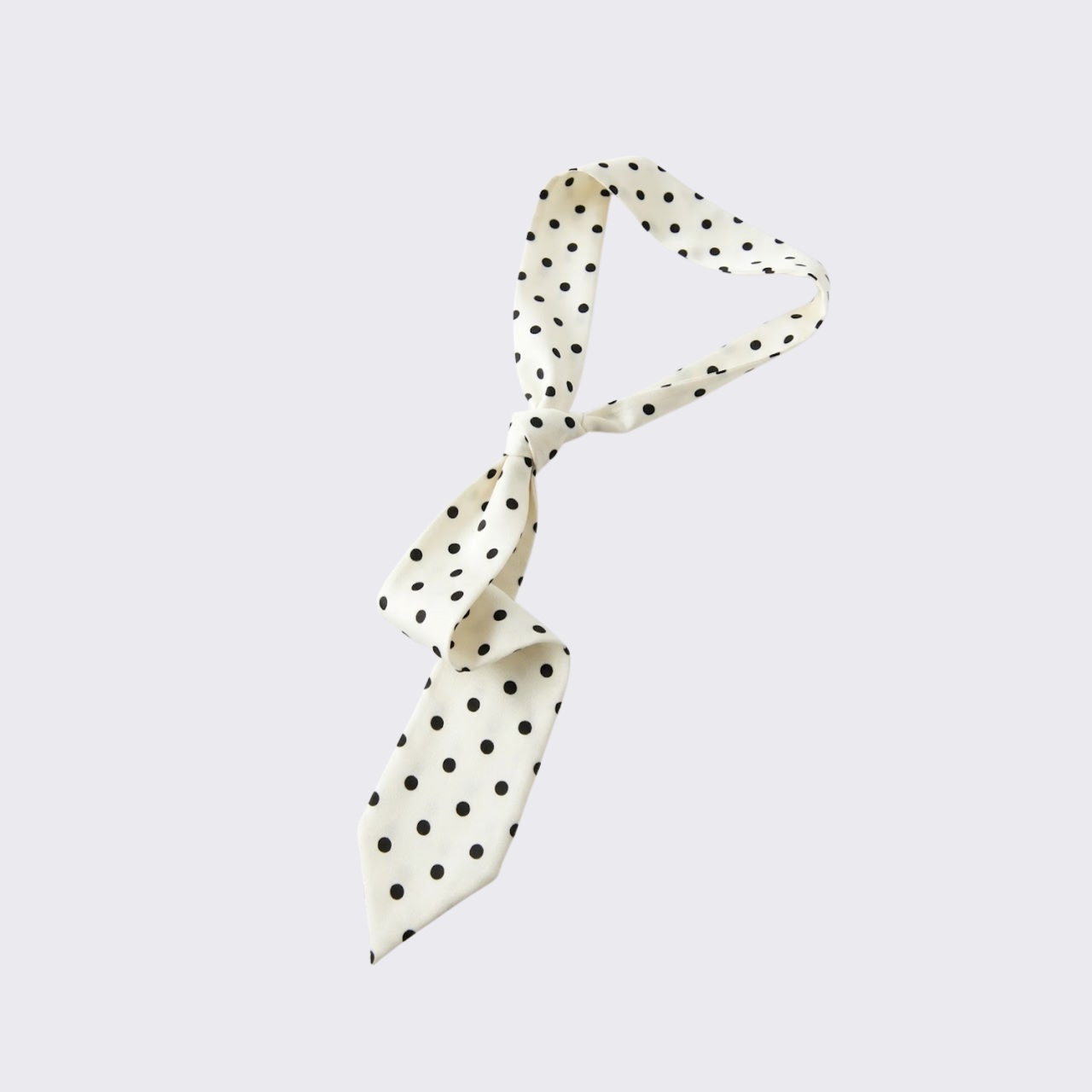 White & Black Spot Tie