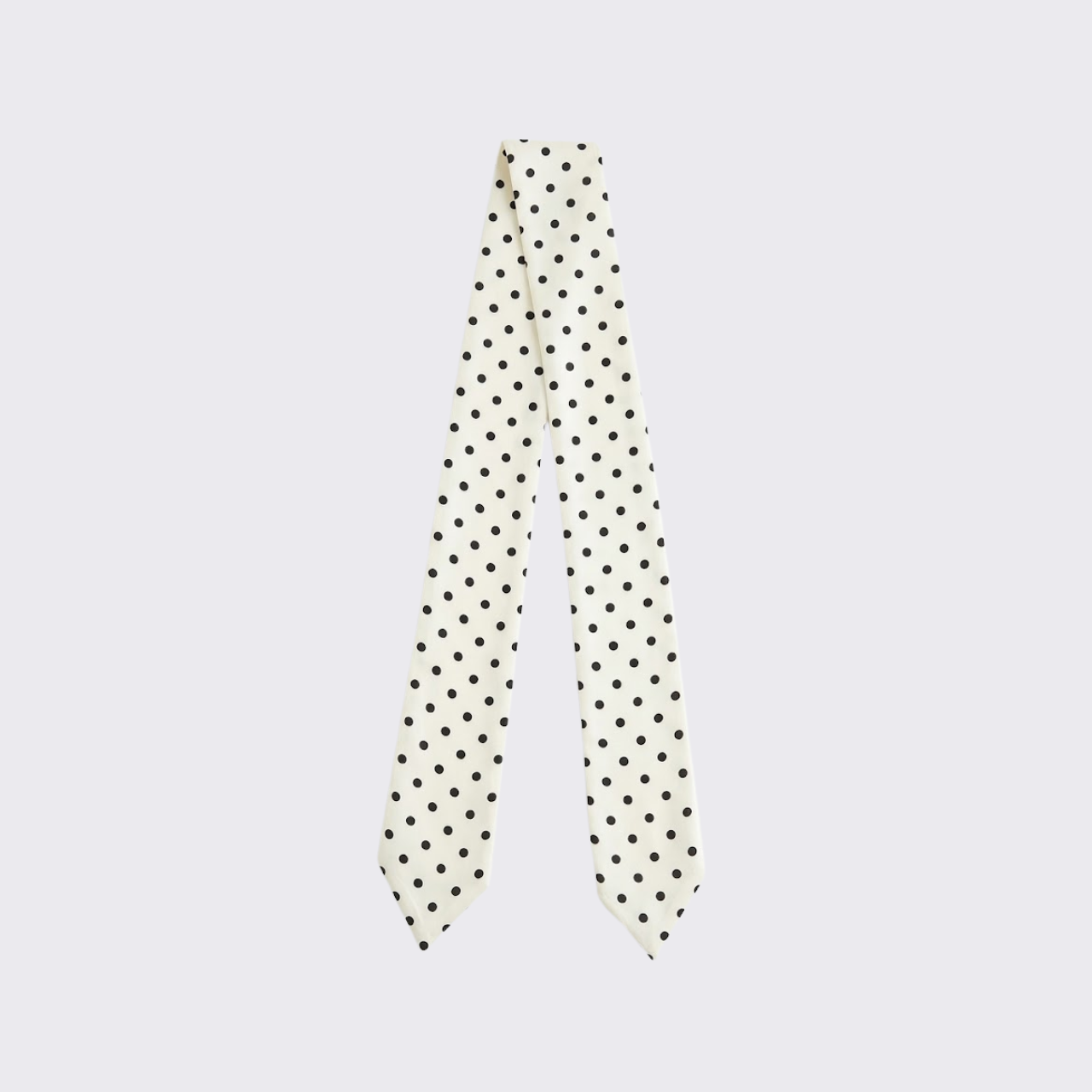 White & Black Spot Tie