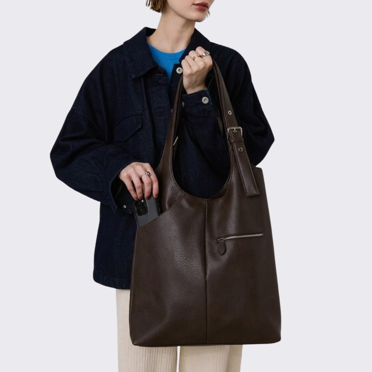 Classic Leather Shoulder Bag