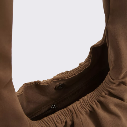 Studded Suede Slouchy Bag